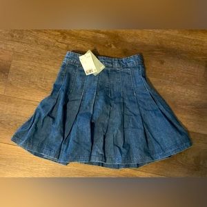 Pleated denim jean skirt never wore with tags still on from H&M.